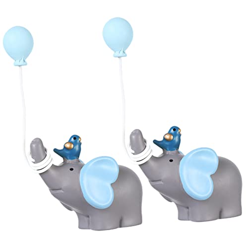 GARIOUANS 2 Stück Figuren Resin Niedliche Ballon Cake Toppers für Babyfeiern Tier Dekoration für Kuchen und Tischgestaltung für DIY Projekte Wald Themen von GARIOUANS