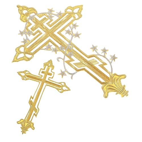 GARIOUANS 2 Stück Goldene Applikationen für Kleidung Dekorative Bügelpatches für Jacken Hosen Taschen und Mehr Hochwertige Stickerei für Designs GARIOUANS 2 Stück Goldene Applikationen für Kleidung Dekorative Bügelpatches für Jacken Hosen Taschen und Mehr Hochwertige Stickerei für Designs von GARIOUANS
