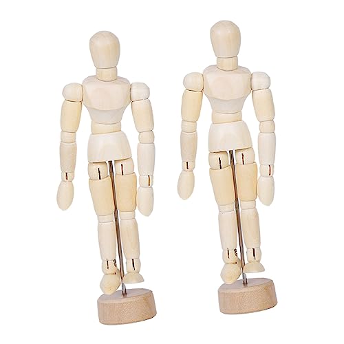GARIOUANS 2 Stück Holz Gelenkfiguren Bewegliche Holzornamente für Künstler Fotografie Animation und Schreibtischspielzeug Hochwertige Handgefertigte Holzdekoration mit Standfuß GARIOUANS 2 Stück Holz Gelenkfiguren Bewegliche Holzornamente für Künstler Fotografie Animation und Schreibtischspielzeug Hochwertige Handgefertigte Holzdekoration mit Standfuß von GARIOUANS