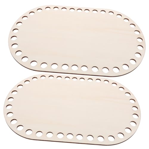 GARIOUANS 2 Stück Holz Häkelkorb Boden für DIY Korbflechten Stabile und Glatte Basis für Handarbeit Grundlage für Selbstgemachte Taschen und Körbe GARIOUANS 2 Stück Holz Häkelkorb Boden für DIY Korbflechten Stabile und Glatte Basis für Handarbeit Grundlage für Selbstgemachte Taschen und Körbe von GARIOUANS