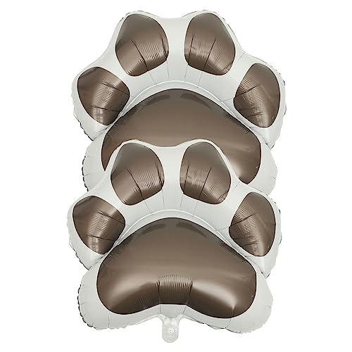 GARIOUANS 2 Stück Hundepfote Folienballons Grey Dog Paw Balloons für Geburtstagsfeiern Partys und Dekorationen Leichte und Langlebige Partyaccessoires von GARIOUANS
