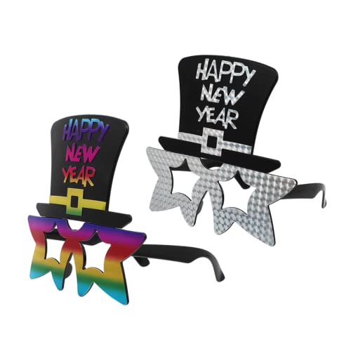 GARIOUANS 2 Stück Neujahrs Partybrillen Bunte Leichte Dekobrillen für Silvester Foto Requisiten Stylische Party Accessoires Praktische und Auffällige Neujahrs Dekoration GARIOUANS 2 Stück Neujahrs Partybrillen Bunte Leichte Dekobrillen für Silvester Foto Requisiten Stylische Party Accessoires Praktische und Auffällige Neujahrs Dekoration von GARIOUANS