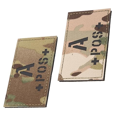 GARIOUANS 2 Stück Reflektierender Blutgruppen Patch A Camouflage Military Blood Aufnäher aus Strapazierfähigem für Uniformen Ausrüstung Taktische Westen und Jacken GARIOUANS 2 Stück Reflektierender Blutgruppen Patch A Camouflage Military Blood Aufnäher aus Strapazierfähigem für Uniformen Ausrüstung Taktische Westen und Jacken von GARIOUANS