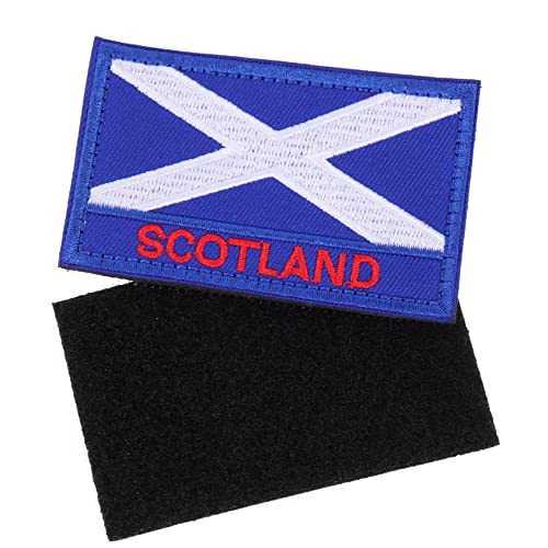 GARIOUANS 2 Stück Schottland Flagge Aufnäher Selbstklebende Patches für Kleidung und Rucksäcke Kreative DIY Dekoration für Handarbeiten Waschbar und Leicht Anzubringen zum Abdecken von von GARIOUANS