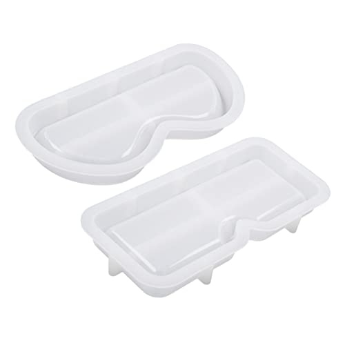 GARIOUANS 2 Stück Silikon Gießform für Brillenablage DIY Epoxidharz Tray Halter Hochwertige Silikonform für Kreative Tischdekoration und Handwerksprojekte von GARIOUANS