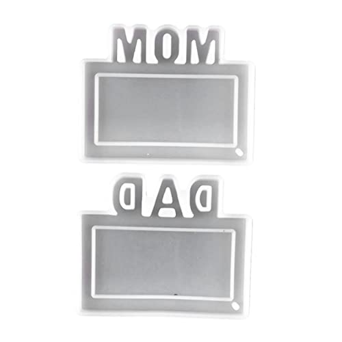 GARIOUANS 2 Stück Silikon Schlüsselanhänger Formen für Diy Schmuck Epoxidharz Gießform mit Mom und Dad Design zur Feier von Muttertag und Vatertag GARIOUANS 2 Stück Silikon Schlüsselanhänger Formen für Diy Schmuck Epoxidharz Gießform mit Mom und Dad Design zur Feier von Muttertag und Vatertag von GARIOUANS