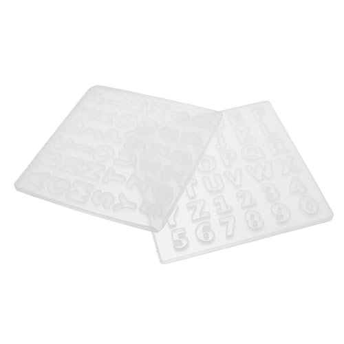 GARIOUANS 2 Stück Silikonform Buchstaben Zahlen für DIY Schmuckherstellung Epoxidharz Formen Anhänger Herstellung Langlebig Verschleißfest Vielseitig für Schlüsselanhänger und Dekoration von GARIOUANS