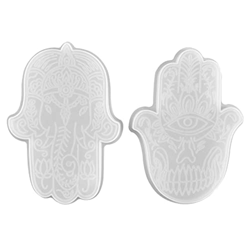 GARIOUANS 2 Stück Silikonformen für DIY Epoxidharz Palm Hand Dekorationsformen Wiederverwendbar und Flexibel für Kreative Bastelprojekte und von GARIOUANS