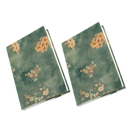 GARIOUANS 2 Stück Stoff Buchumschläge Lehrbuchumschläge Buchtasche Buchschutzhülle Tagebuchumschlag Buchbinderpapier Skizzenbuchumschlag Buchschutzpapier Buchumschläge Umschlag Für von GARIOUANS