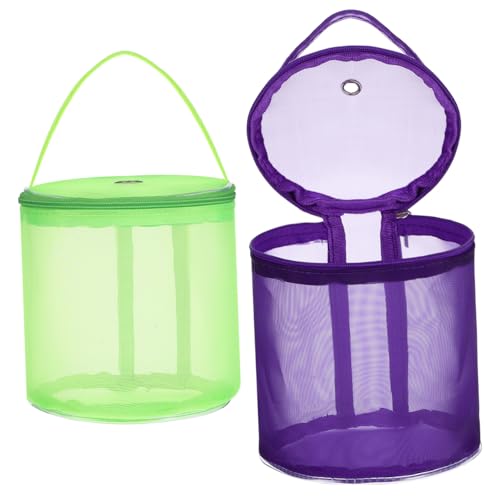 GARIOUANS 2 Stück Stricktasche aus Klein mit Reißverschluss und Garnausgangsloch Langlebige Aufbewahrungstasche für Strick Häkelzubehör Waschbar Vielseitiger Organizer für Bastelprojekte von GARIOUANS