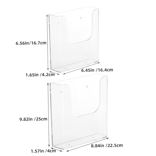 GARIOUANS 2 Stück Teiliges Acryl Wandhalterung Dokumentenhalter Transparenter Prospekthalter Flexibel Montierbar und Wandregal für Büro und Zuhause zur Übersichtlichen Aufbewahrung von GARIOUANS