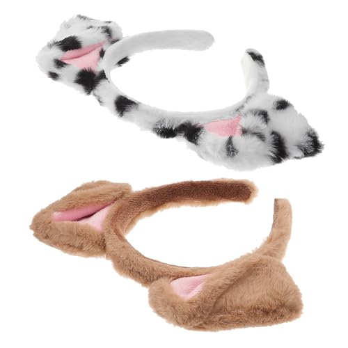 GARIOUANS 2 Stück Teiliges Cartoon Tierohren Haarband Weiche Haarreife für Kostüm Party Cosplay Halloween und Feiertage Strapazierfähige Bequeme Kopfband Haardeko für Mädchen Niedliche von GARIOUANS
