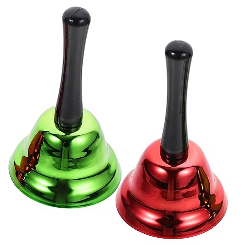 GARIOUANS 2 Stück Teiliges Handglocken Metall Robuste Weihnachts Jingle Bells Rot und Grün Laute Service und Tischglocken für Restaurant Büro Training und Festliche Dekoration GARIOUANS 2 Stück Teiliges Handglocken Metall Robuste Weihnachts Jingle Bells Rot und Grün Laute Service und Tischglocken für Restaurant Büro Training und Festliche Dekoration von GARIOUANS
