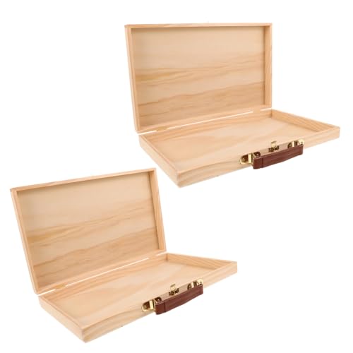 GARIOUANS 2 Stück Teiliges Holz Aufbewahrungsboxen Tragbarer Holz Organizer mit Griff Robustes Holzgehäuse für Ölmalerei Zubehör Leicht und Vielseitig für Studio und Outdoor Künstlerbedarf GARIOUANS 2 Stück Teiliges Holz Aufbewahrungsboxen Tragbarer Holz Organizer mit Griff Robustes Holzgehäuse für Ölmalerei Zubehör Leicht und Vielseitig für Studio und Outdoor Künstlerbedarf von GARIOUANS