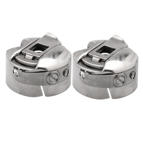 GARIOUANS 2 Stück Teiliges Industrienähmaschinen Spulenkapsel aus Langlebigem Passend Schnelles Stoppen der Spulenfäden Effektiver Fadenschutz Hochwertiges Nähmaschinen Zubehör von GARIOUANS