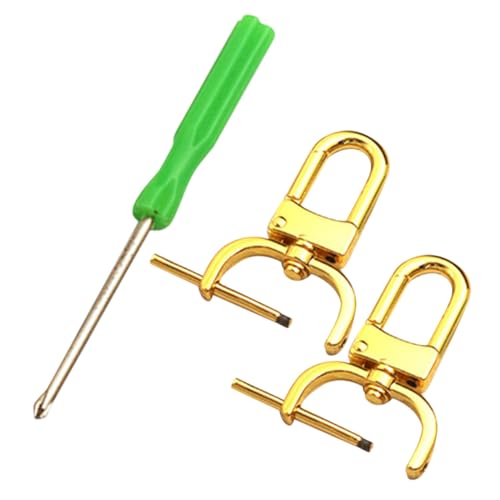 GARIOUANS 2 Stück Teiliges Metall Schraubverschluss Karabiner Ersatz für Taschenriemen Rucksack Gurte Clip Hooks Langlebig und Sicher für DIY Handtaschen Reparatur von GARIOUANS