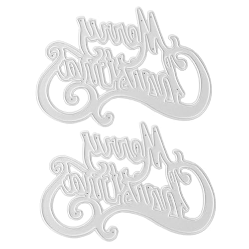 GARIOUANS 2 Stück Teiliges Metall Stanzformen Weihnachtsbuchstaben Langlebige Prägeschablonen für DIY Grußkarten Scrapbooking Fotoalben Kreative Papierbastelarbeiten Silberfarben GARIOUANS 2 Stück Teiliges Metall Stanzformen Weihnachtsbuchstaben Langlebige Prägeschablonen für DIY Grußkarten Scrapbooking Fotoalben Kreative Papierbastelarbeiten Silberfarben von GARIOUANS