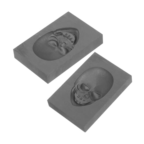 GARIOUANS 2 Stück Teiliges Schädelkopf Gießform aus Hochdichtem Graphit Hitzebeständig und Langlebig für Gold Silber und Kupferschmelzen für Schmuckherstellung Kunsthandwerk und Kreative GARIOUANS 2 Stück Teiliges Schädelkopf Gießform aus Hochdichtem Graphit Hitzebeständig und Langlebig für Gold Silber und Kupferschmelzen für Schmuckherstellung Kunsthandwerk und Kreative von GARIOUANS