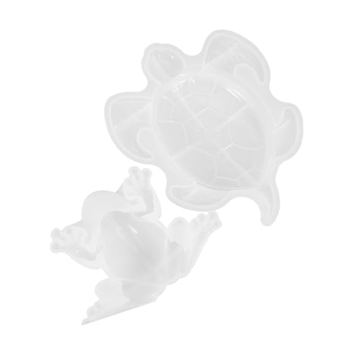 GARIOUANS 2 Stück Teiliges Silikonform Frosch und Schildkröte Flexible Gießform für DIY Tierornamente Langlebig und Detailreich für Harz Kerzen Seife Bastelanfänger und Profis von GARIOUANS