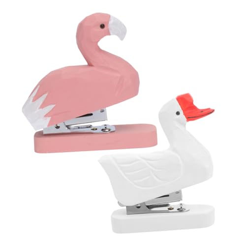 GARIOUANS 2 Stück Tierform Holzhefter Kreative Schreibtischaccessoires für Bürobedarf Handgefertigte Heftgeräte Flamingo und Weißer Gans für Frauen und Praktische Büroartikel GARIOUANS 2 Stück Tierform Holzhefter Kreative Schreibtischaccessoires für Bürobedarf Handgefertigte Heftgeräte Flamingo und Weißer Gans für Frauen und Praktische Büroartikel von GARIOUANS