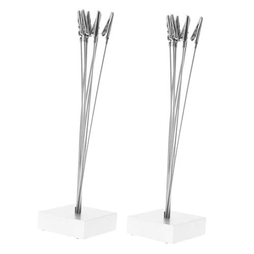 GARIOUANS 2 Stück Tischkartenhalter mit Silbernem Quadratischem Sockel und Ast Design Stabile Krokodilklammern für Fotos Menüs Notizen als Bild und Memo Clip für Hochzeiten und Büro GARIOUANS 2 Stück Tischkartenhalter mit Silbernem Quadratischem Sockel und Ast Design Stabile Krokodilklammern für Fotos Menüs Notizen als Bild und Memo Clip für Hochzeiten und Büro von GARIOUANS