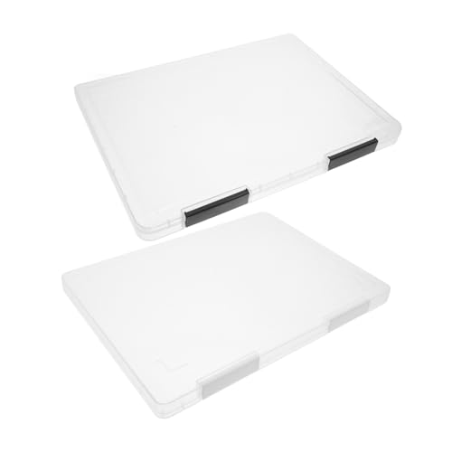 GARIOUANS 2 Stück Transparente Dokumentenbox aus Robustem PP Material Leichter und Tragbarer Aufbewahrungskoffer für Papier Prüfungen und Akten für Büro und Unterwegs GARIOUANS 2 Stück Transparente Dokumentenbox aus Robustem PP Material Leichter und Tragbarer Aufbewahrungskoffer für Papier Prüfungen und Akten für Büro und Unterwegs von GARIOUANS