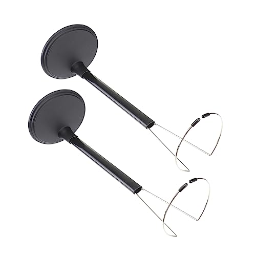 GARIOUANS 2 Stück Verstellbarer Puppenständer Schwarz PVC Tragbarer Doll Stand für Puppen Kreativer Spielzeughalter für Zuhause und Laden Platzsparendes Display Rack von GARIOUANS