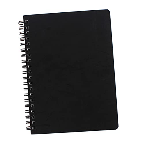 GARIOUANS 2 Stück Vintage Kraftpapier Notizbuch mit Spiralbindung Schwarz Kraftpapier für Zeichnungen Skizzen Journaling und Kreative Projekte für Erwachsene von GARIOUANS