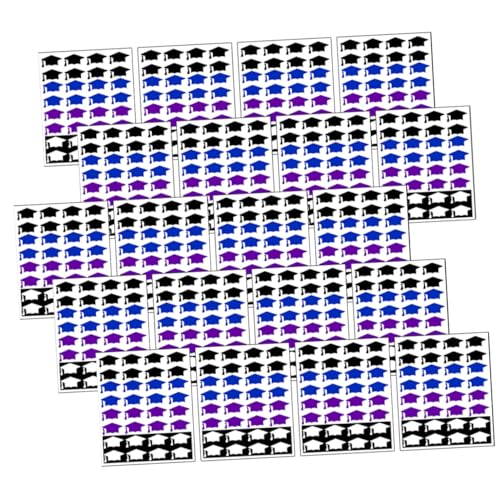 GARIOUANS 20 Blatt Abschlussmütze Aufkleber Selbstklebende Sticker für Graduierungen Dekoration Umschläge und Sticker pro Packung GARIOUANS 20 Blatt Abschlussmütze Aufkleber Selbstklebende Sticker für Graduierungen Dekoration Umschläge und Sticker pro Packung von GARIOUANS
