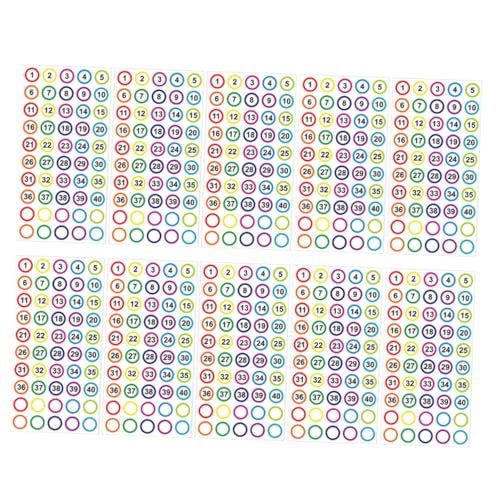 GARIOUANS 20 Blatt Bögen Bunte Zahlenaufkleber Selbstklebend Fortlaufende Nummern Vinyl Klassifizierungsaufkleber für Büro Zuhause Lagerverwaltung Robuste Haftung GARIOUANS 20 Blatt Bögen Bunte Zahlenaufkleber Selbstklebend Fortlaufende Nummern Vinyl Klassifizierungsaufkleber für Büro Zuhause Lagerverwaltung Robuste Haftung von GARIOUANS