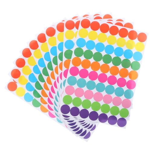GARIOUANS 20 Blatt Farbige Punktaufkleber Selbstklebende Runde Etiketten Farben Kennzeichnen Organisieren und Versiegeln für Zuhause Büro und Bastelprojekte GARIOUANS 20 Blatt Farbige Punktaufkleber Selbstklebende Runde Etiketten Farben Kennzeichnen Organisieren und Versiegeln für Zuhause Büro und Bastelprojekte von GARIOUANS