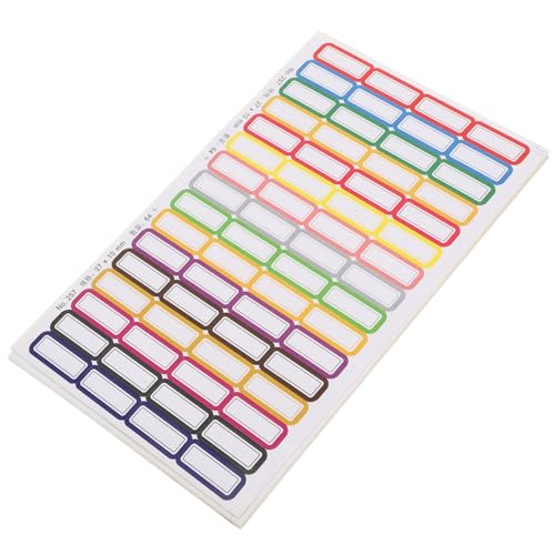 GARIOUANS 20 Blatt Selbstklebende Namensetiketten Bunte Beschriftungsaufkleber für Kleidung Flaschen Bücher Taschen Organisieren Sie Schule Büro mit Vielseitigen Etiketten GARIOUANS 20 Blatt Selbstklebende Namensetiketten Bunte Beschriftungsaufkleber für Kleidung Flaschen Bücher Taschen Organisieren Sie Schule Büro mit Vielseitigen Etiketten von GARIOUANS