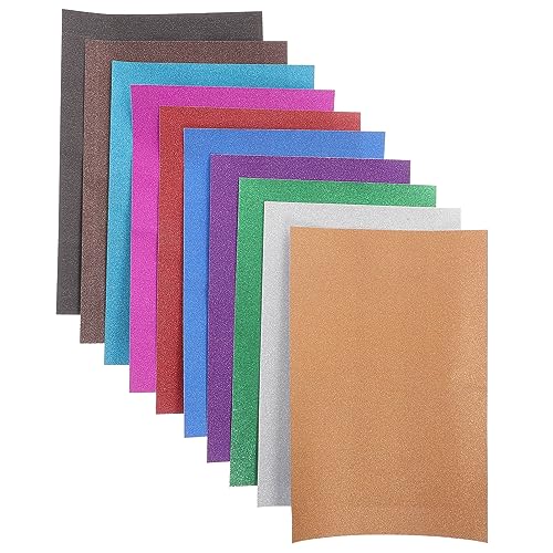 GARIOUANS 20 Blatt Selbstklebendes Papier Glitzerpapier für Scrapbooking und DIY Bastelprojekte für Kreative M² mit Klebefolie von GARIOUANS