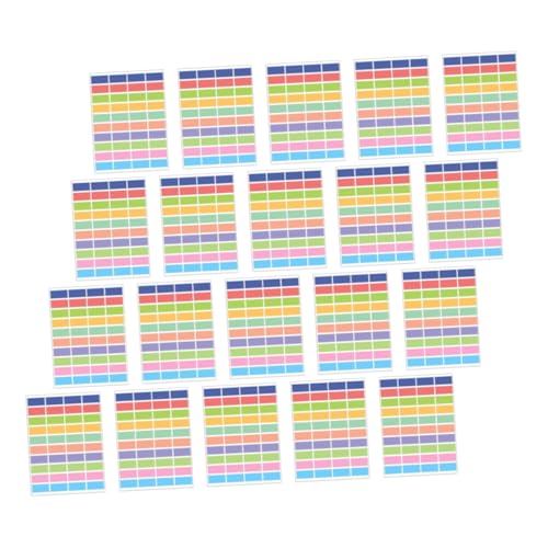 GARIOUANS 20 Blatt Wasserdichte Ablösbare Handbeschriftbare Aufkleber Multipurpose Sticker für Haushalt Klassifizierung und Organisation von GARIOUANS