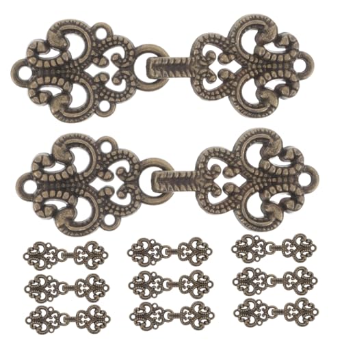 GARIOUANS 20 Paar Cheongsam Knopf Kragenverschluss Clip Froschknöpfe Verschluss Chinesische Verschlussknöpfe Chinesischer Stil Knopf Metall Nähknöpfe Dekorative Knöpfe Outfit von GARIOUANS