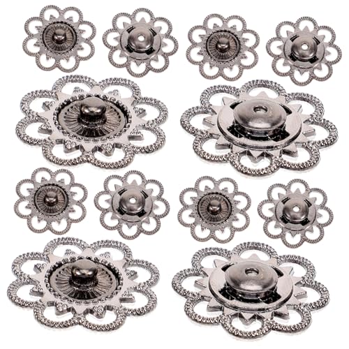 GARIOUANS 20 Paare Druckknöpfe Blumenform Stabile Legierung Handgenähte Flache Unsichtbare Knöpfe Dekorative Nähknöpfe für DIY Kleidung Mäntel Taschen GARIOUANS 20 Paare Druckknöpfe Blumenform Stabile Legierung Handgenähte Flache Unsichtbare Knöpfe Dekorative Nähknöpfe für DIY Kleidung Mäntel Taschen von GARIOUANS