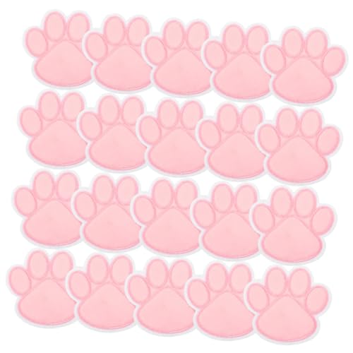 GARIOUANS 20 Stück Bestickte Hundepfoten Aufnäher zum Aufnähen Dekorative Applikationen für Kleidung Rucksäcke Schuhe DIY Flicken für Jacken Pullover Vielseitig und Einfach Anzubringen von GARIOUANS