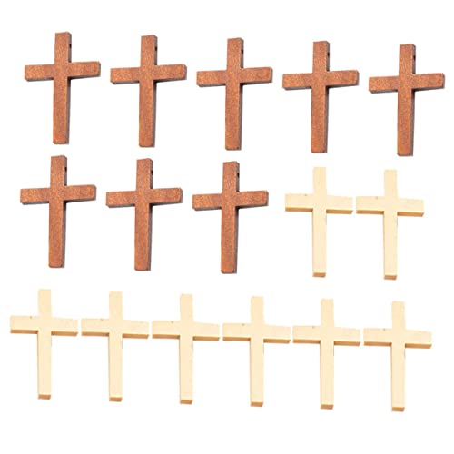 GARIOUANS 20 Stück Diy Holz Anhänger Weiß für Bastelprojekte Religiöse Anlässe und Dekorationen Hochwertiges Holz Langlebig und Vielseitig Einsetzbar von GARIOUANS