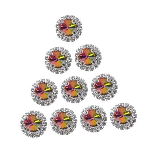 GARIOUANS 20 Stück Farbige Flachrücken Strasssteine DIY Bastelkrystalle für Hochzeitsdeko Tischdeko Schmuckherstellung und Partydekoration Iridescent von GARIOUANS
