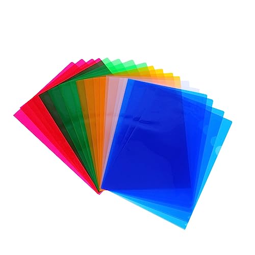 GARIOUANS 20 Stück Förmiger Dokumentenordner Teiliges Set Transparenter und Reißfester Aktenordner für Schule und Büro Schützt Ihre Unterlagen Optimal Zufällige Farbe Zufällige Farbe von GARIOUANS