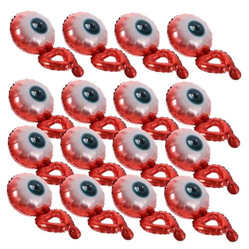 GARIOUANS 20 Stück Halloween Armreifen Luftballons aus Aluminiumfolie Aufblasbare Augenball Wristband Ballons für Festivaldekoration Partyzubehör und Interaktive Feierlichkeiten von GARIOUANS