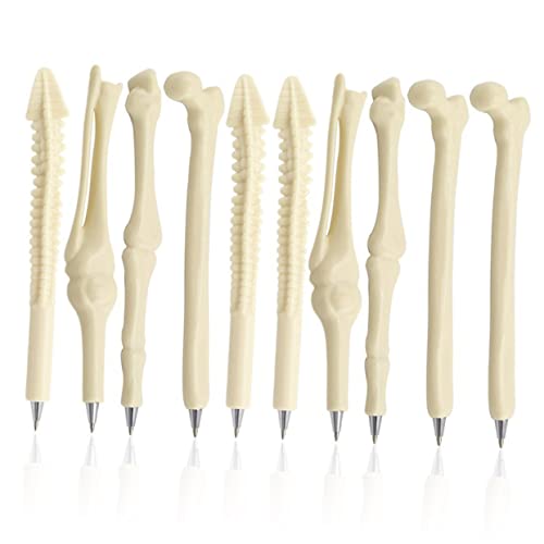 GARIOUANS 20 Stück Knochenförmiger Kugelschreiber Stifte Kind Erwachsene Skelett Schulmaterial Form Neuheit Briefpapier Creative Bone Kugelschreiber Neuheit Knochen Stift Knochenstift Blau von GARIOUANS