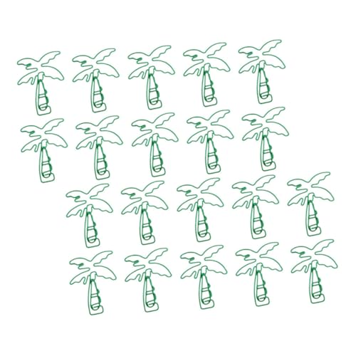GARIOUANS 20 Stück Kokosnusspapierclip Süße Büroklammer Papierclips Für Büro- Und Schulnutzung Planer Clips Für Schulmaterialien Schreibwarenclips Clip Für Drahtfeilen Green Metall von GARIOUANS