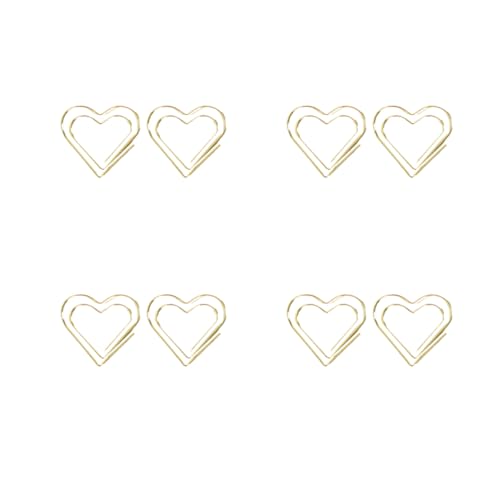 GARIOUANS 20 Stück Kreative Herzförmige Büroklammern aus Metall Goldene Papierklammern für Notizen Fotos und Dokumente für Büro und Zuhause GARIOUANS 20 Stück Kreative Herzförmige Büroklammern aus Metall Goldene Papierklammern für Notizen Fotos und Dokumente für Büro und Zuhause von GARIOUANS