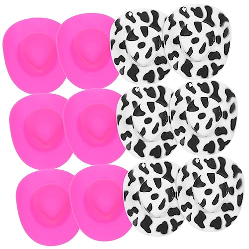 GARIOUANS 20 Stück Mini-Cowboyhut Puppenhut Cowboyhut für Puppen Miniaturhut für Accessoires winzig Mini-Hut Party Kleiner Cowboyhut Puppenhüte selber Machen austauschbare Puppenhüte Plastik von GARIOUANS