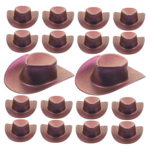 GARIOUANS 20 Stück Mini Cowgirl Hüte Dekorative Mini Hüte für Puppenhaus Farbenfrohe Partyhüte Themenpartys Tischdekoration und von GARIOUANS