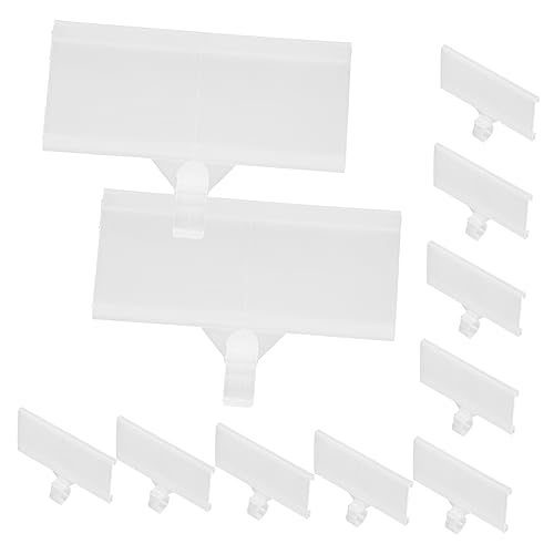 GARIOUANS 20 Stück Preislabel Halter für Regale Transparente Etikettenhalter für Supermärkte und Einzelhandel Installieren für Preisauszeichnungen und Produktanzeigen von GARIOUANS