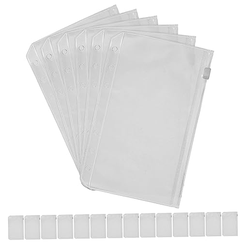 GARIOUANS 20 Stück Reißverschluss Bindertaschen Wiederverschließbare PVC Zipper Pouches für Dokumente Notizen und Kleinartikel für Büro Studium und Reisen GARIOUANS 20 Stück Reißverschluss Bindertaschen Wiederverschließbare PVC Zipper Pouches für Dokumente Notizen und Kleinartikel für Büro Studium und Reisen von GARIOUANS