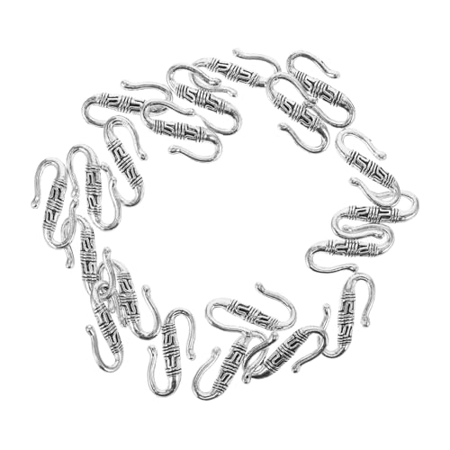GARIOUANS 20 Stück Retro S Form Schmuckverschluss Antike Legierung Hakenverschluss für Armbänder und für DIY Schmuckherstellung und Reparaturen von GARIOUANS