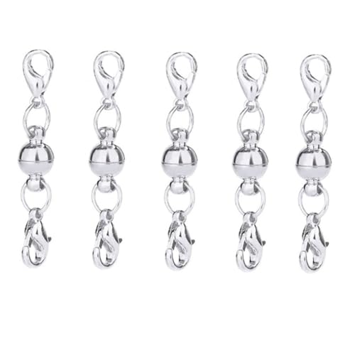 GARIOUANS 20 Stück Runde Magnetverschlüsse für und Armbänder DIY Schmuckzubehör Silber und Gold für Basteln von GARIOUANS